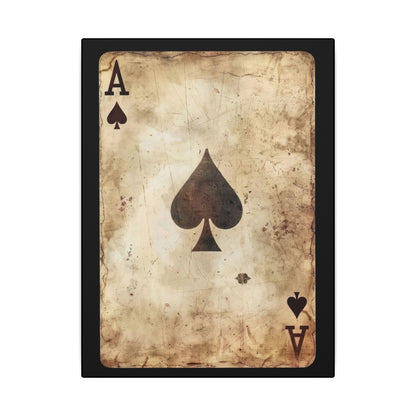 Ace Of Spades Black Wall Canvas