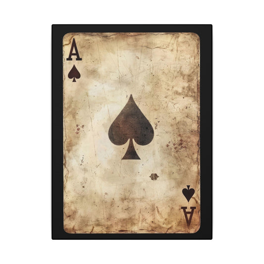 Ace Of Spades Black Wall Canvas