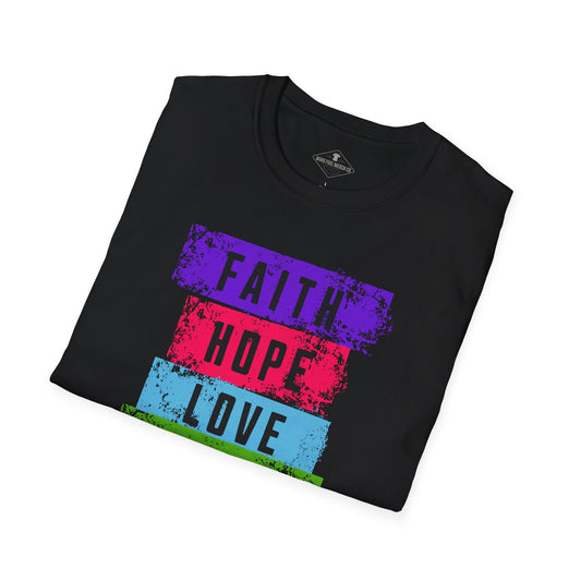 Faith Hope Love Repeat Black T-Shirt