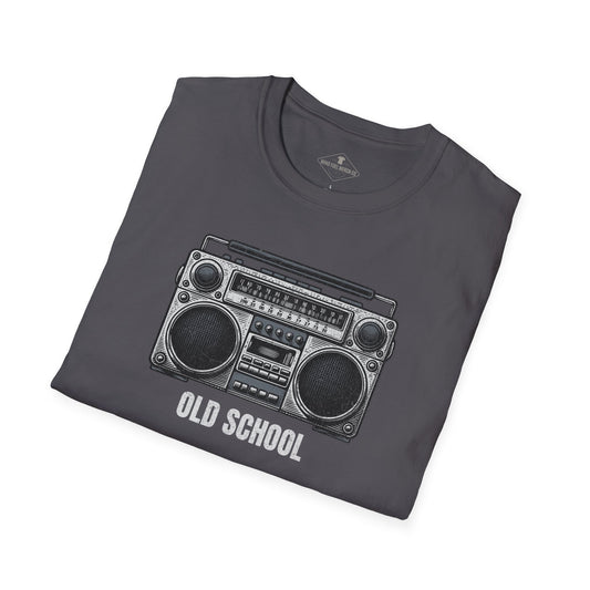 Old School Boombox Charcoal T-Shirt