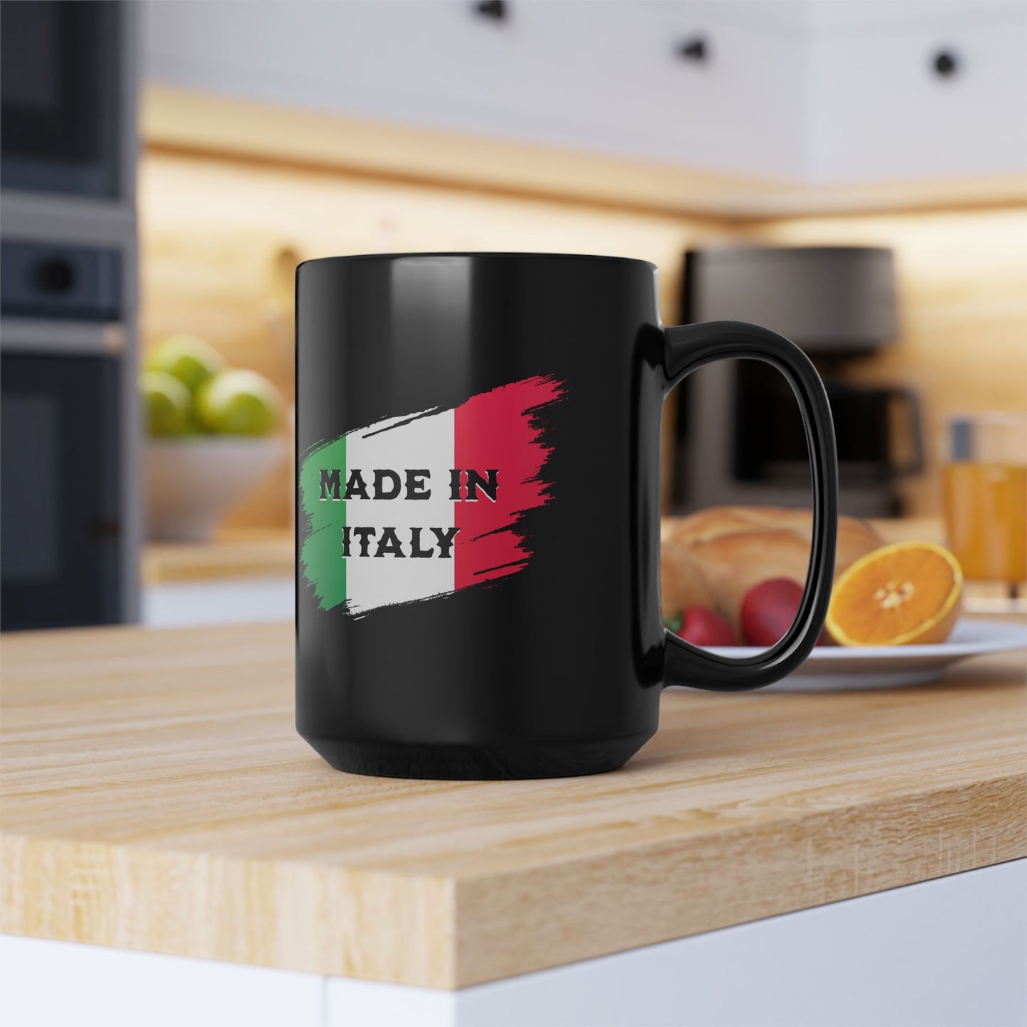 Made In Italy Black Mug
