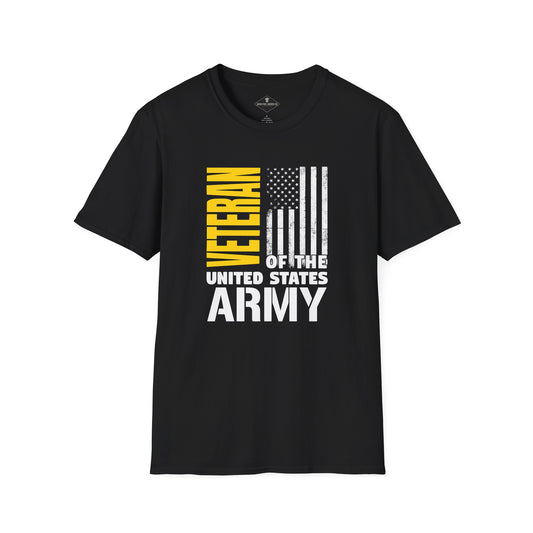 US Army Veteran Flag Black T-Shirt
