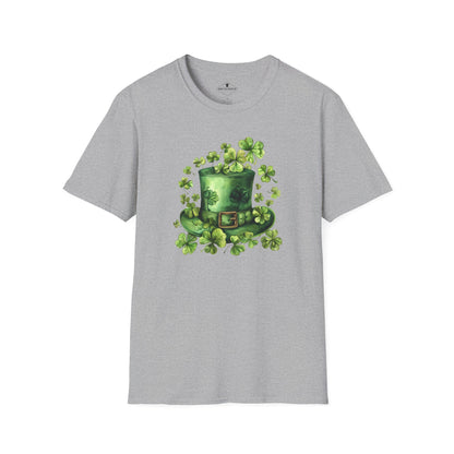 St. Patrick's Day Clover Hat Grey T-Shirt