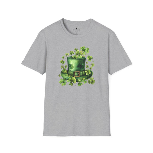 St. Patrick's Day Clover Hat Grey T-Shirt