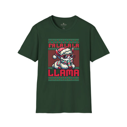 Fa La La La Llama Forest Green T-Shirt