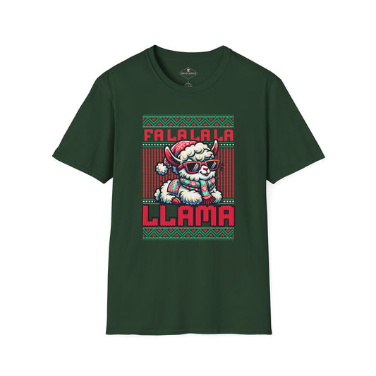 Fa La La La Llama Forest Green T-Shirt
