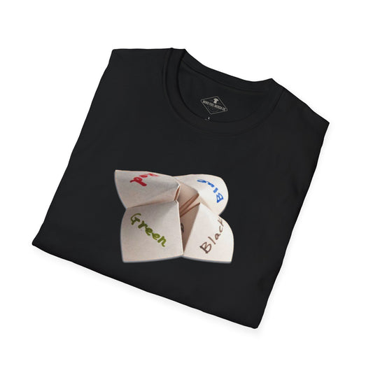 Vintage Paper Fortune Teller Black T-Shirt