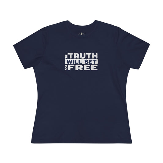 The Truth Will Set You Free Navy Womens T-Shirt
