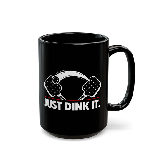 Just Dink It Pickleball Black Mug