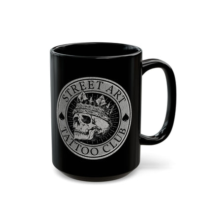 Street Art Tattoo Club Black Mug