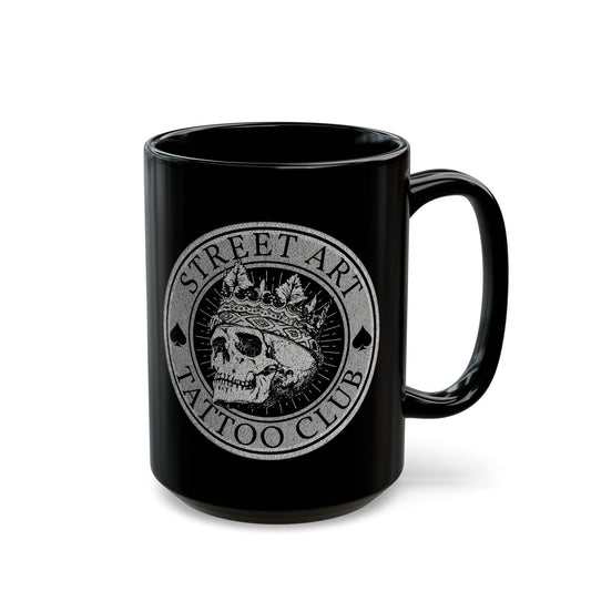 Street Art Tattoo Club Black Mug