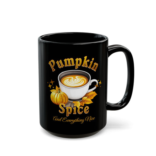 Pumpkin Spice Fall Black Mug