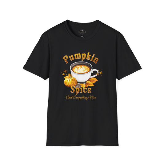 Pumpkin Spice Fall Black T-Shirt