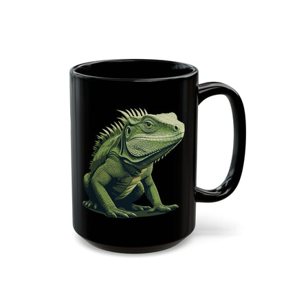 Iguana Black Mug