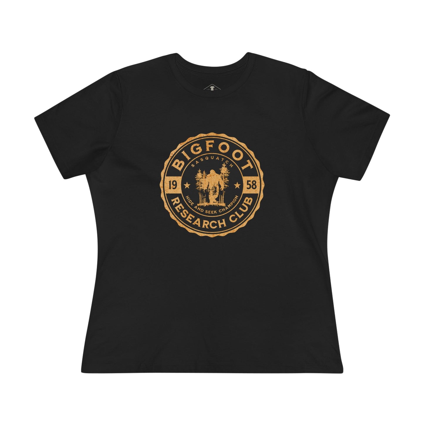 Bigfoot Research Club Black Womens T-Shirt