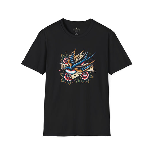 Freedom Hope Sparrow Black T-Shirt