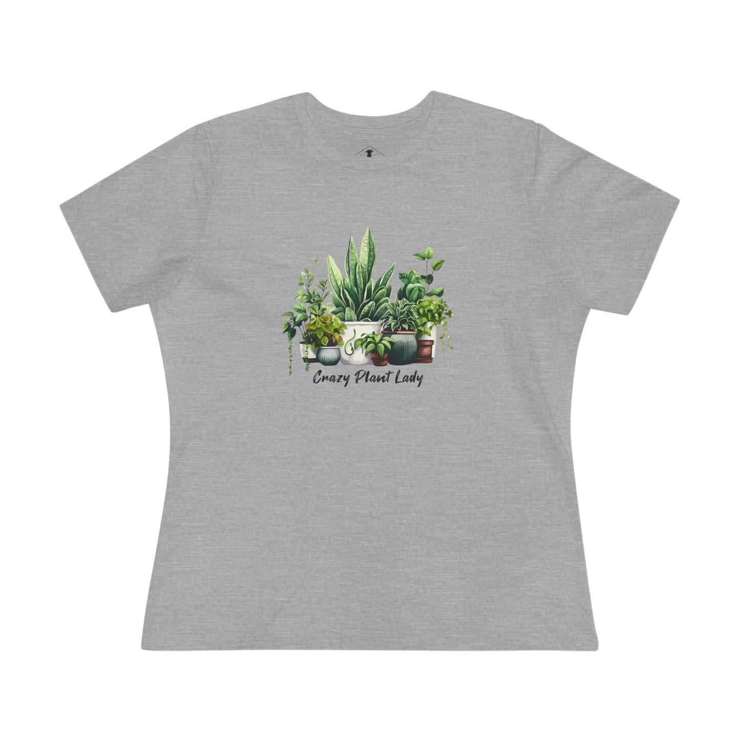 Crazy Plant Lady Grey Womens T-Shirt