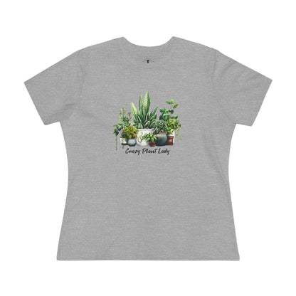 Crazy Plant Lady Grey Womens T-Shirt