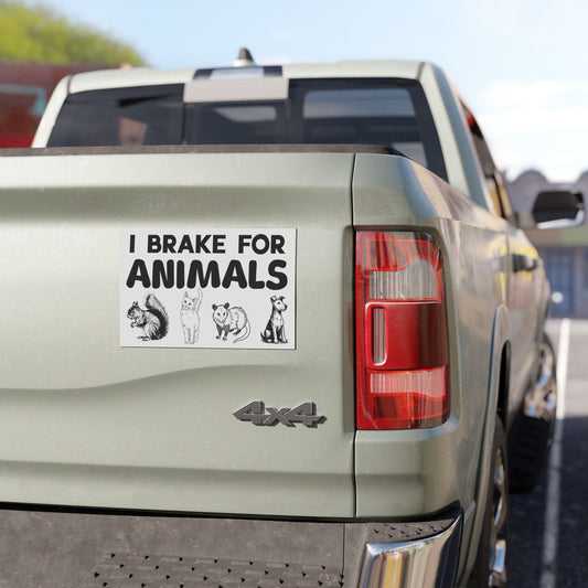 I Brake For Animals Car Magnet