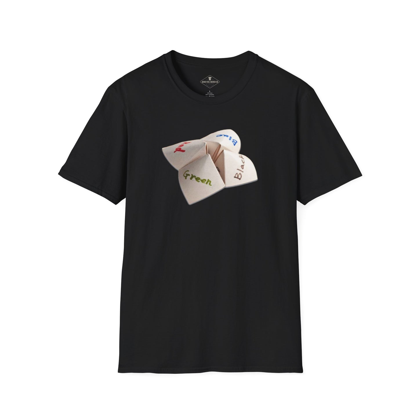 Vintage Paper Fortune Teller Black T-Shirt