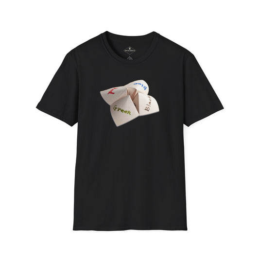 Vintage Paper Fortune Teller Black T-Shirt