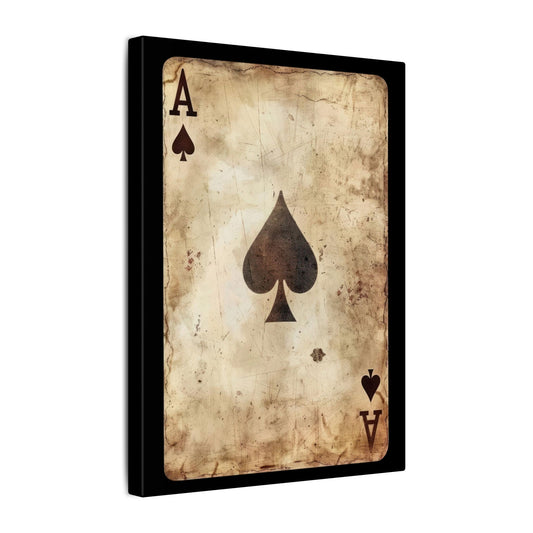 Ace Of Spades Black Wall Canvas