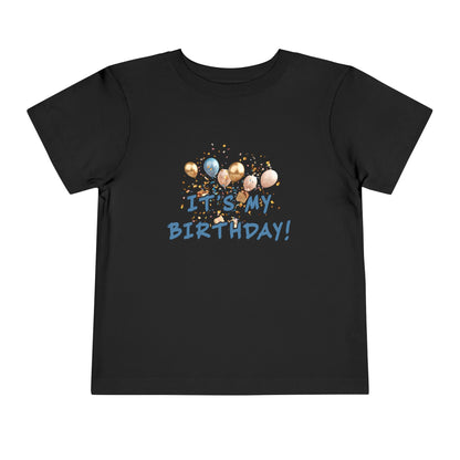 It's My Birthday Black Toddler T-Shirt