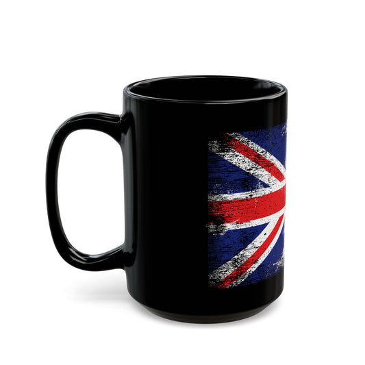 Union Jack UK Flag Black Mug