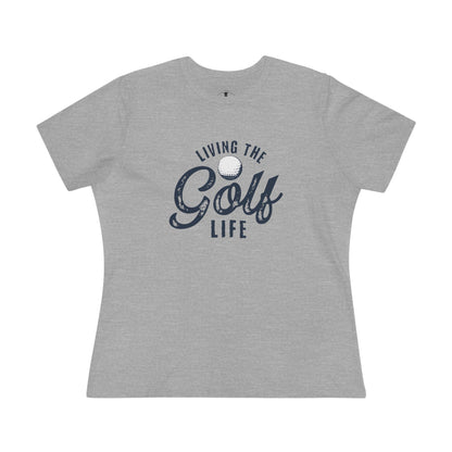 Living The Golf Life Grey Womens T-Shirt