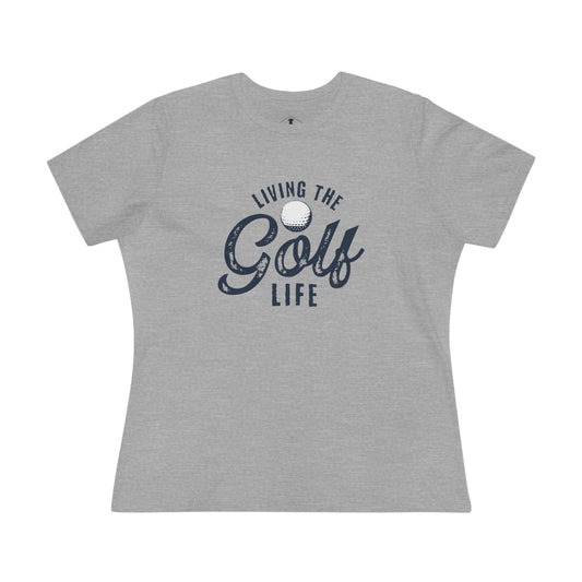 Living The Golf Life Grey Womens T-Shirt