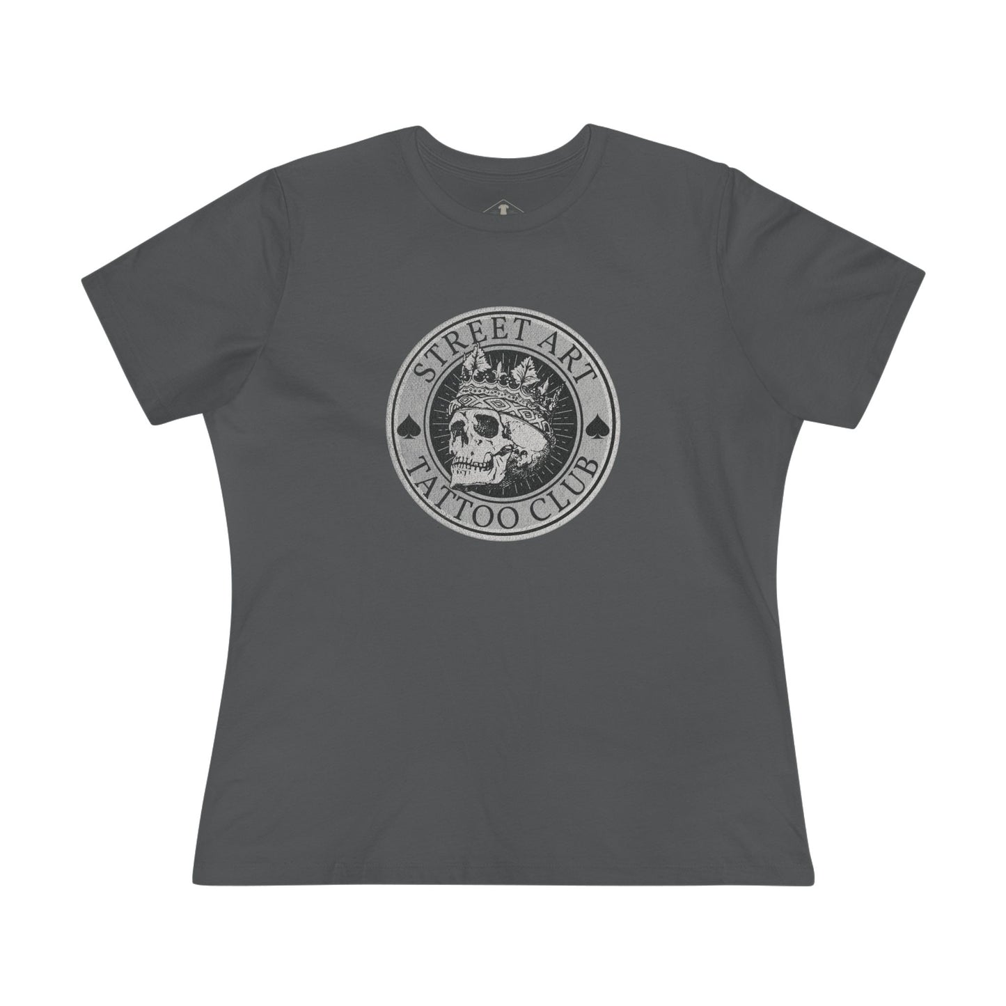 Street Art Tattoo Club Charcoal Womens T-Shirt