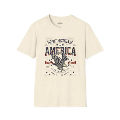 United States of America Eagle Natural T-Shirt