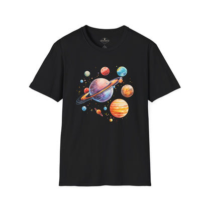 Planets Black T-Shirt