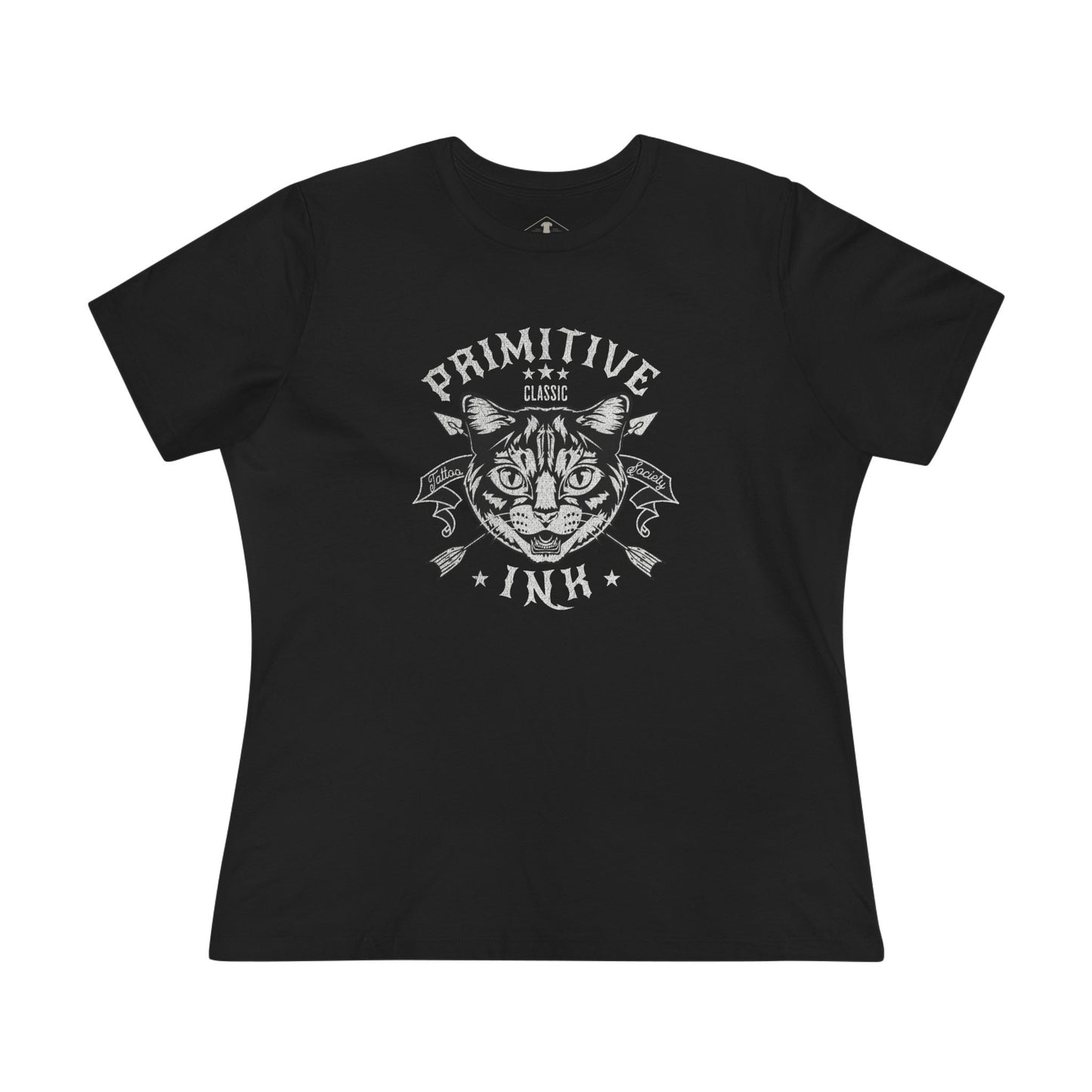 Primitive Ink Tattoo Society Black Womens T-Shirt