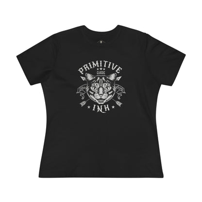 Primitive Ink Tattoo Society Black Womens T-Shirt