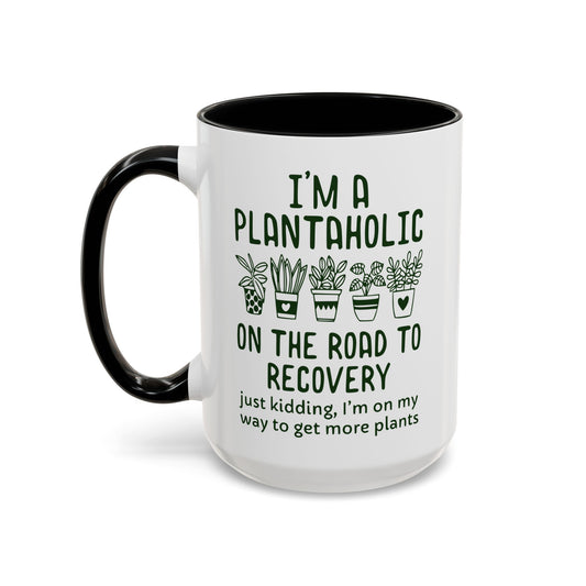 Plantaholic Black Accent Mug