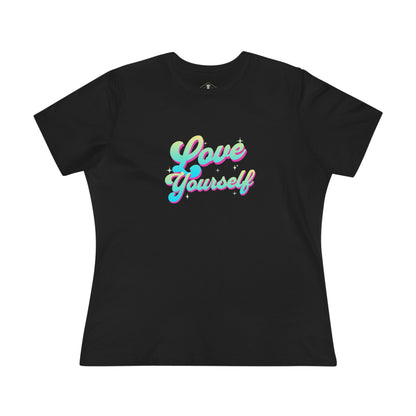 Love Yourself Black Womens T-Shirt