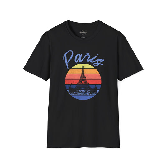 Paris France Black T-Shirt