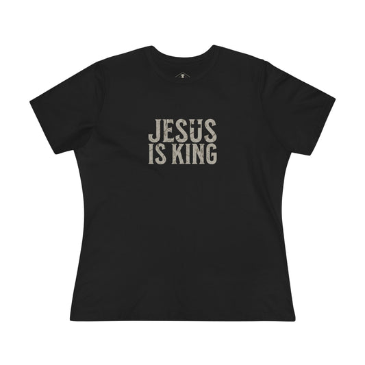 Jesus Is King Black Womens T-Shirt