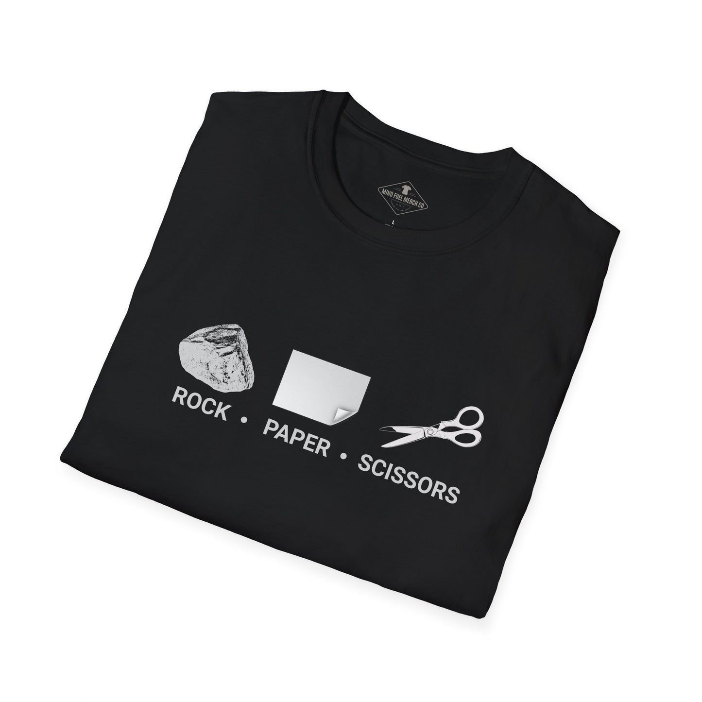 Rock Paper Scissors Black T-Shirt
