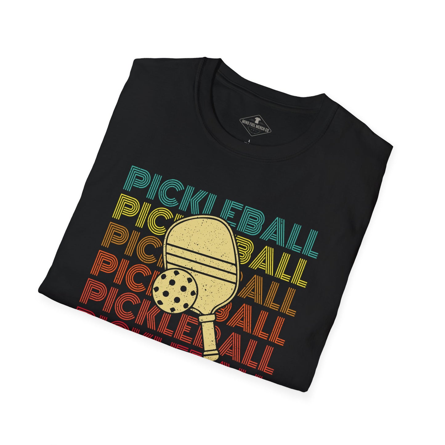 Pickleball Retro Black T-Shirt