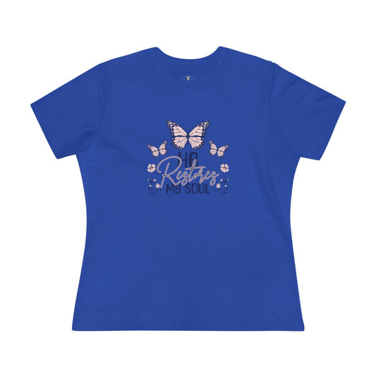 He Restores My Soul Royal Womens T-Shirt
