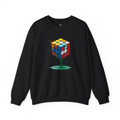 Abstract Cube Black Sweatshirt