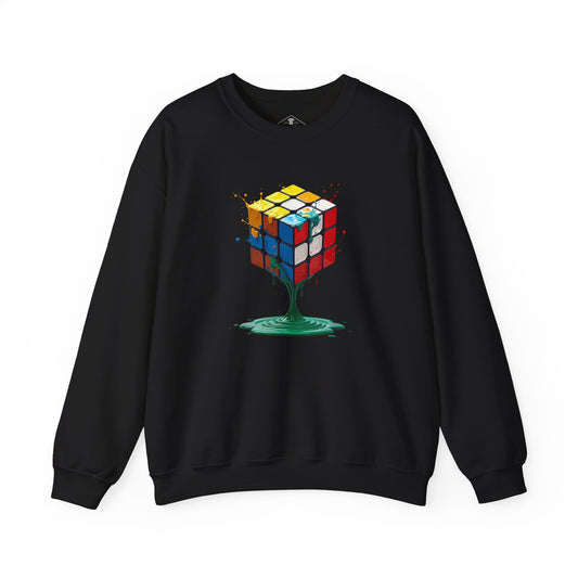 Abstract Cube Black Sweatshirt