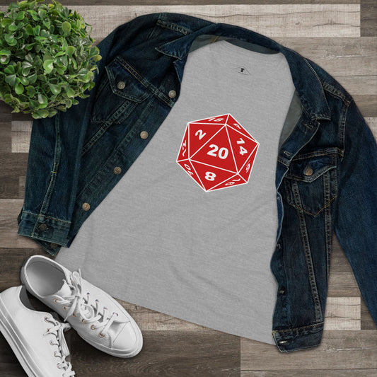 D&D Dice Grey Womens T-Shirt