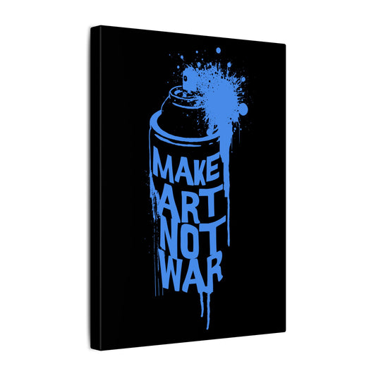 Make Art Not War Black Wall Canvas