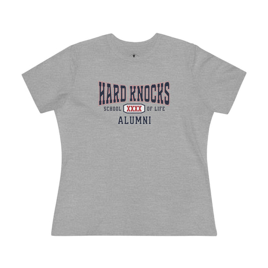 Hard Knocks School of Life Grey Womens T-Shirt