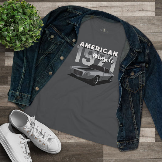 1971 Muscle Car Charcoal Womens T-Shirt