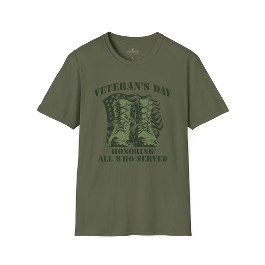 Veteran's Day Boots Moss Green T-Shirt