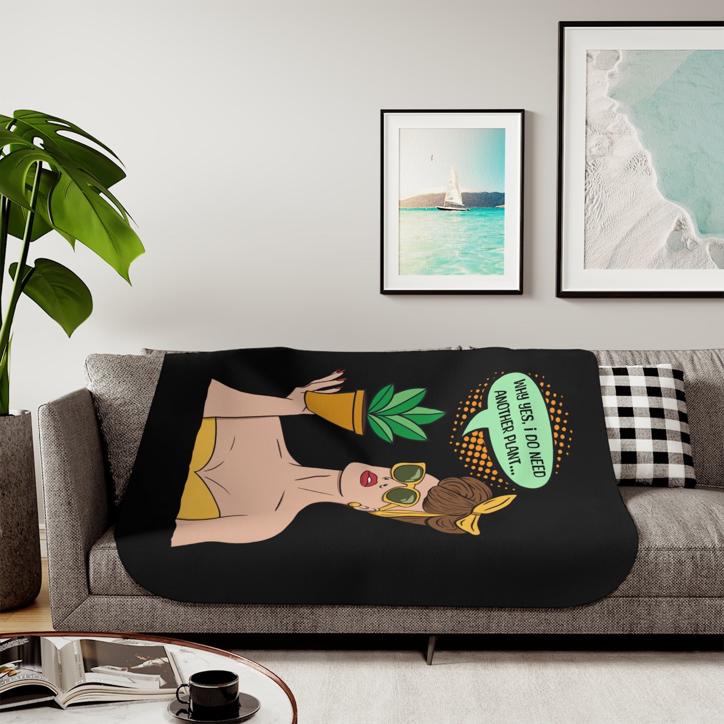 I Need Another Plant Sherpa Blanket